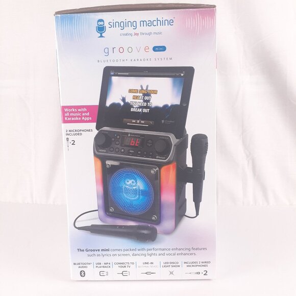 Singing‎ Machine Groove Mini Karaoke System Bluetooth & HDMI - Picture 1 of 5